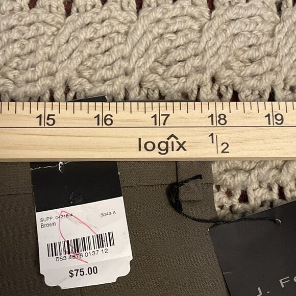 NWT J Ferrar Pleated Dress Pants Slacks Trousers Cuffed Men’s Size 36 X 30 Brown - Picture 11 of 16